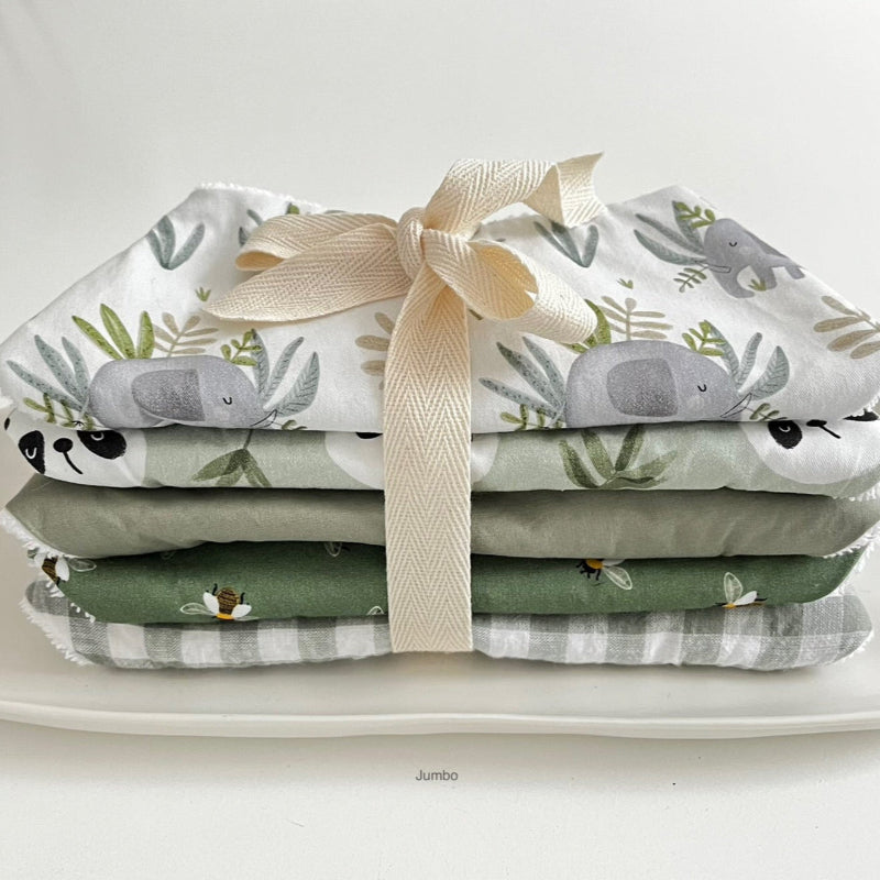 Baby dribble bib set of five Jumbo