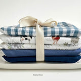 Baby blue dribble bib set of 5