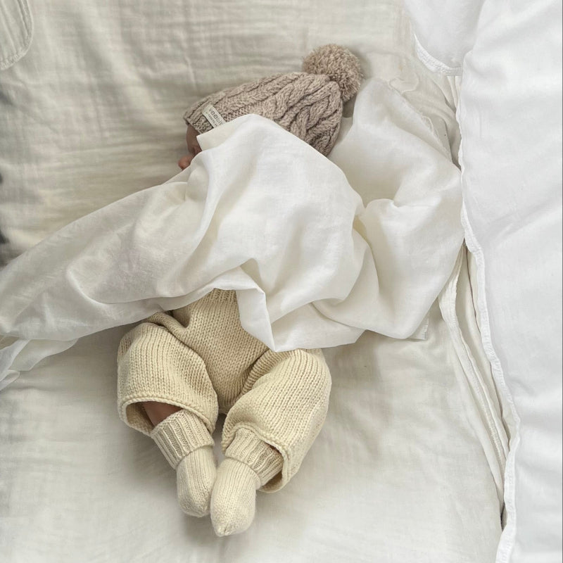 Baby wearing premature pants