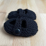 black knitted Mary Janes