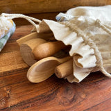 Childrens cooking set in cotton bag