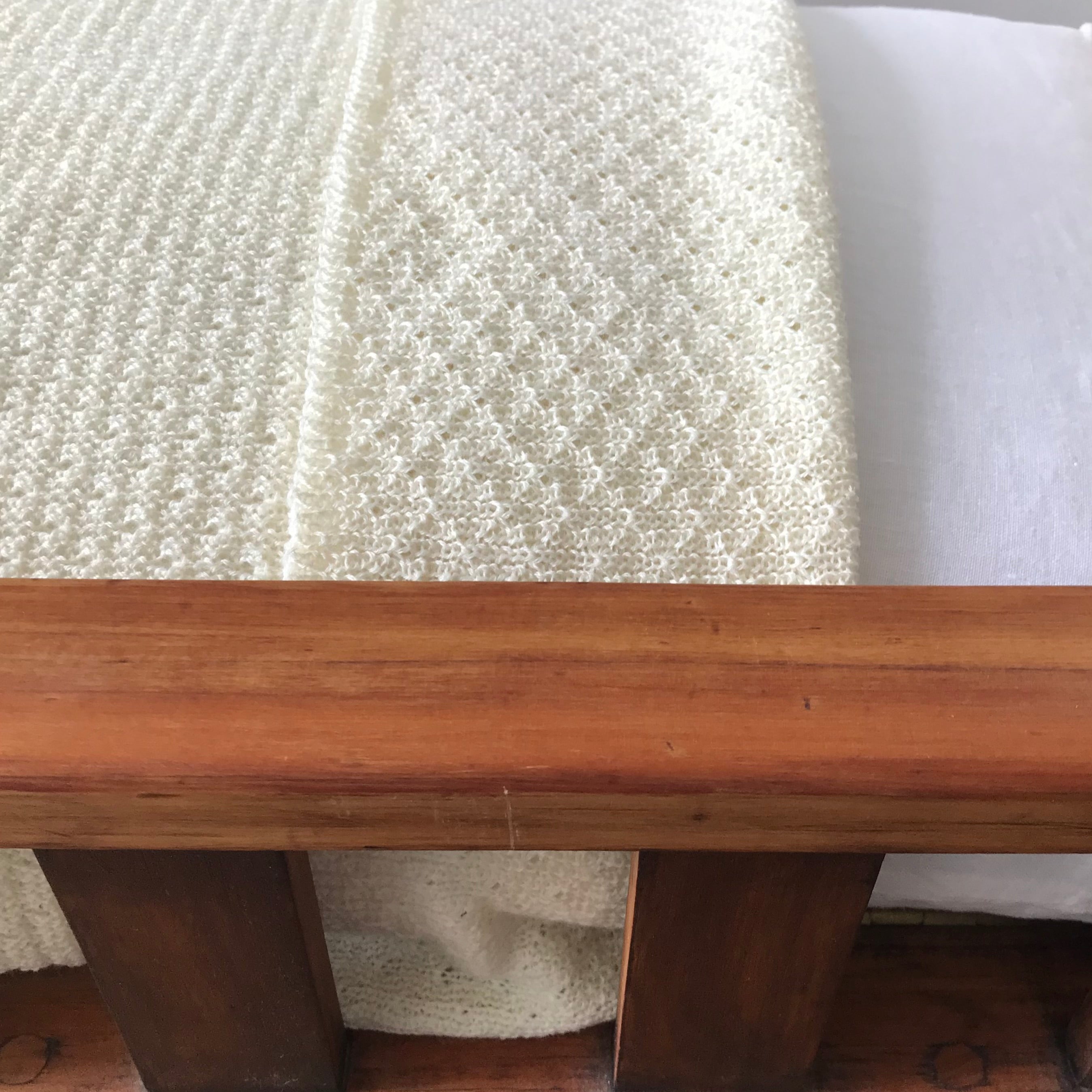 Cream wrap on cot