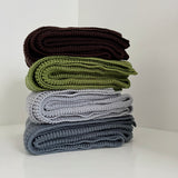 Folded merino cot blankets nz made in 4 colours