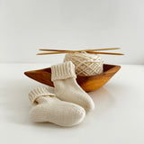 Merino baby socks natural fine wool