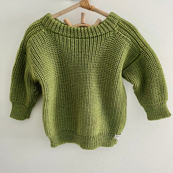 Merino river jumper moss