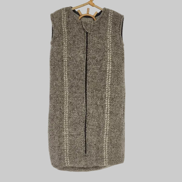 mid grey natural stripe baby sleeping bags