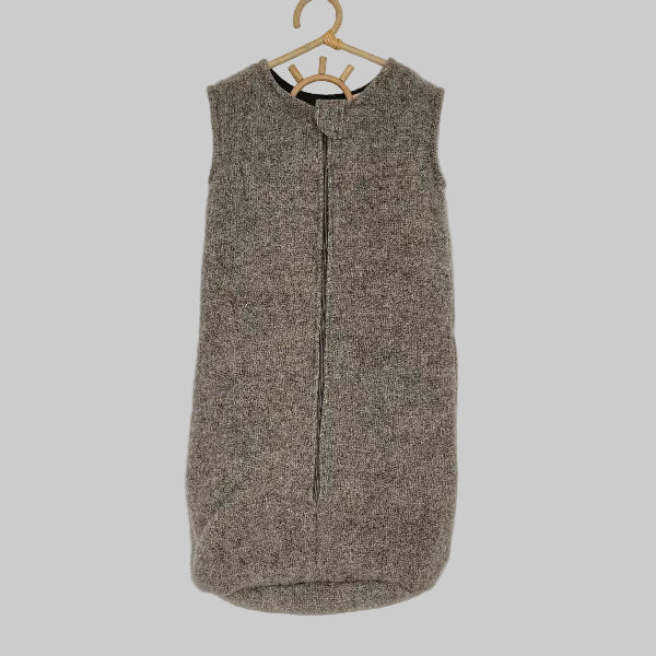 mid grey woven wool baby sleeping bags