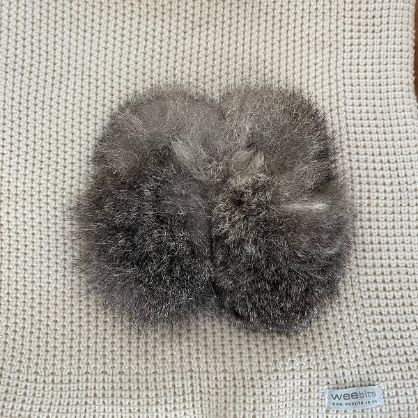 Natural grey possum booties