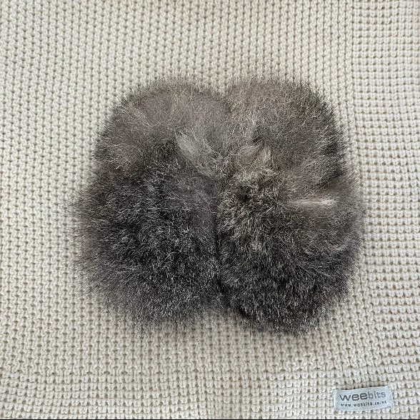 Natural grey possum booties