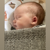 New Baby in grey Stansborough baby wrap