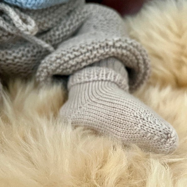 Oatmeal baby socks