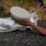 pearwood newborn hairbrush on headband