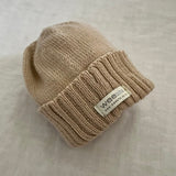 Sand newborn beanie