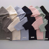 Colour range of the plain coloured baby hoodie