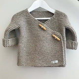 baby double breasted jacket in Oatmeal
