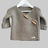 baby double breasted jacket in Oatmeal