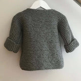 Back view of baby double breasted jacket