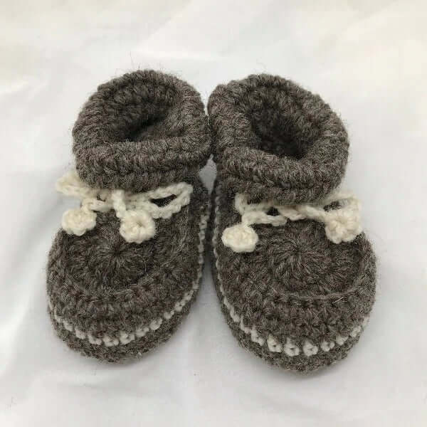 chocolate crochet booties