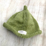 Knitted pistachio baby beanie