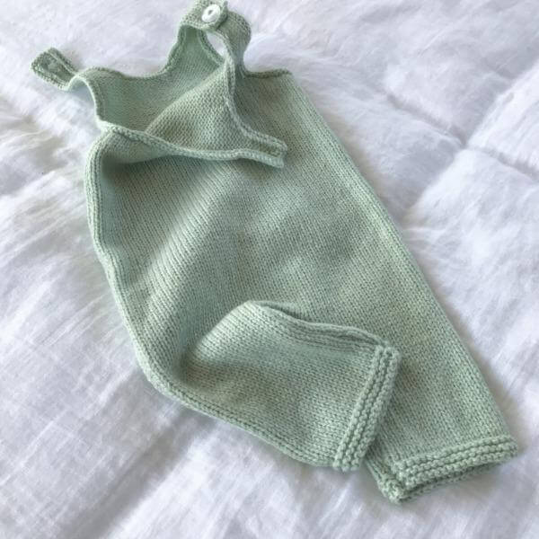 Mint baby dungarees