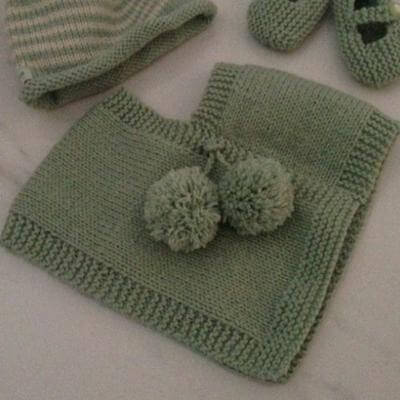 Mint baby ponchos