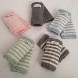 Mushroom fingerless mittens