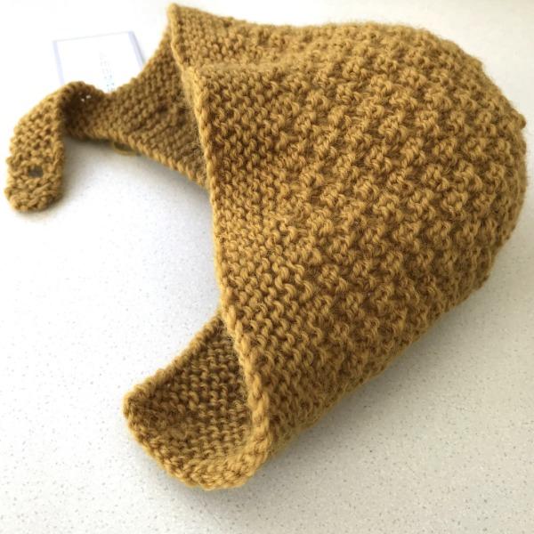 Mustard newborn bonnet