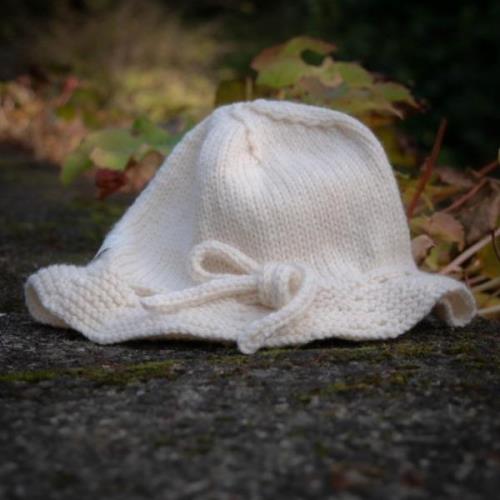 Natural baby brim hat
