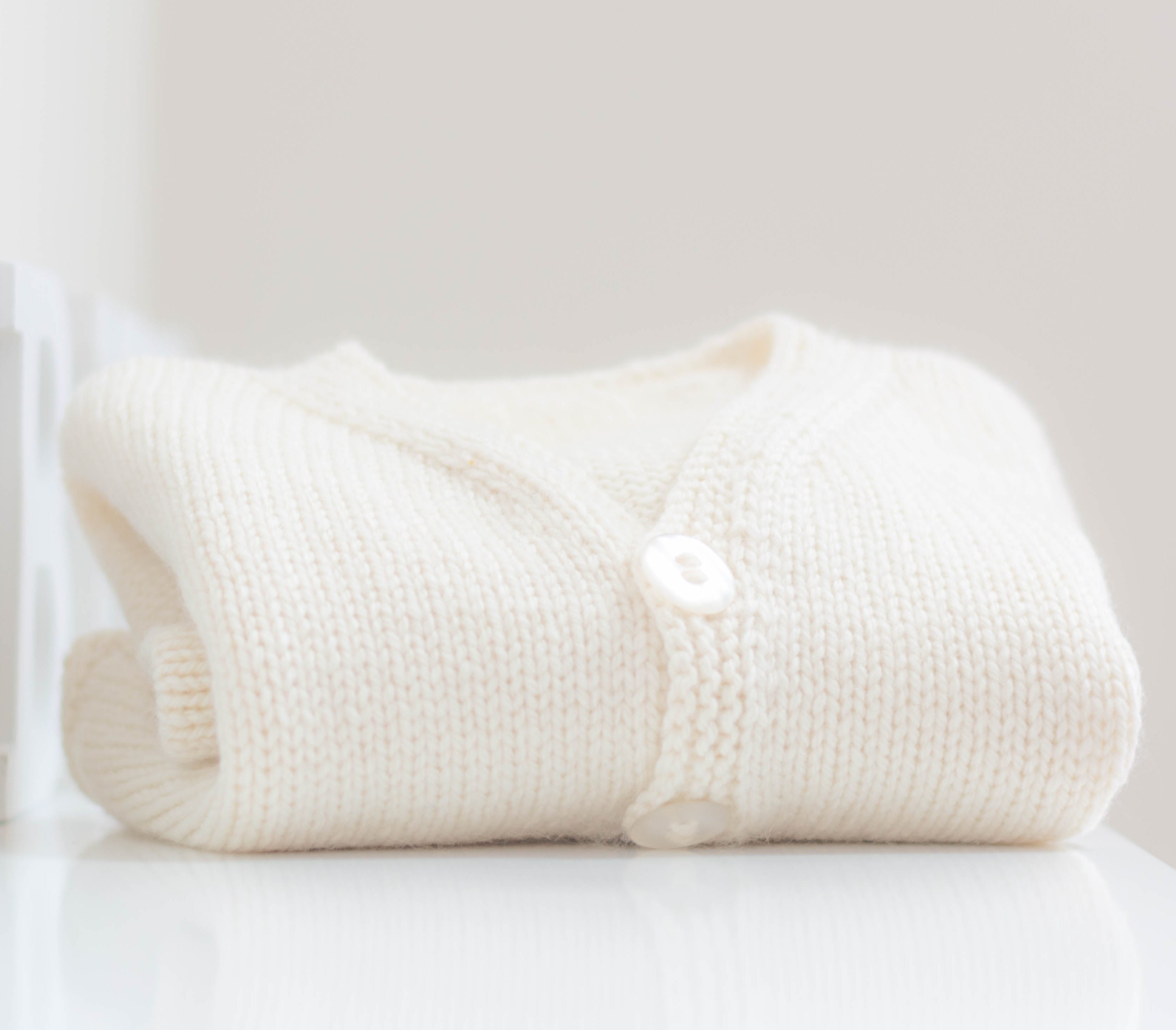 Natural baby cardigan
