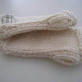 Natural baby fingerless gloves