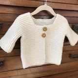 Natural chunky knit jacket