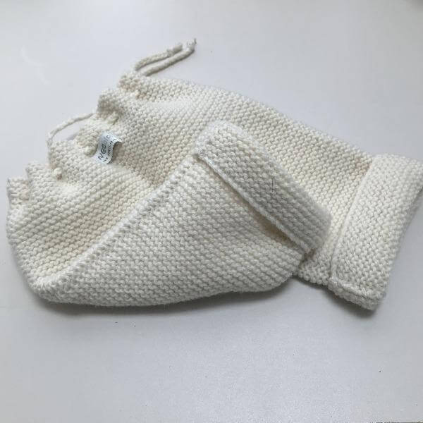 Natural chunky knit pants