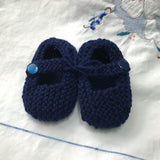 Navy baby Mary Janes