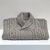 Oatmeal baby Aran jumper