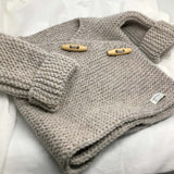 Oatmeal baby double breasted jacket