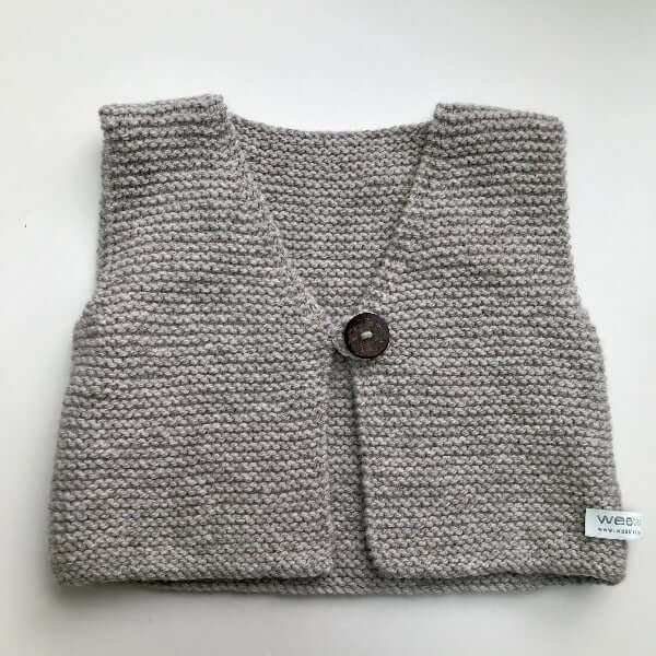 Oatmeal baby waistcoat
