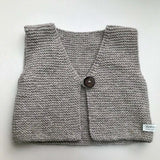 Oatmeal baby waistcoat
