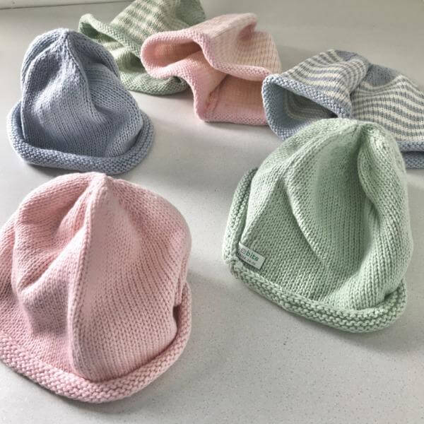 Pastel kids beanies