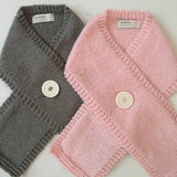 Pink baby button scarf