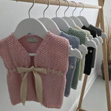 Pink baby girl waistcoat