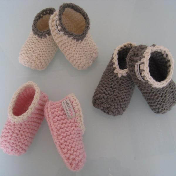 Pink baby slippers