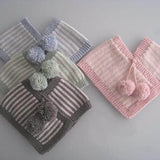 Pink natural stripe baby poncho