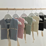 Powder blue baby girl waistcoat
