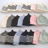 Range of the striped baby beanies