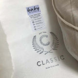 Reverse of sleep sheepskin baby rug