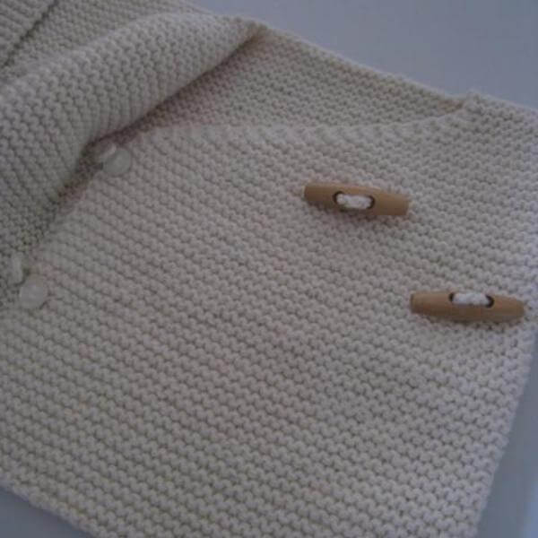 Toggle detail of baby double breasted jacket