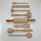 Utensils in childrens cooking set