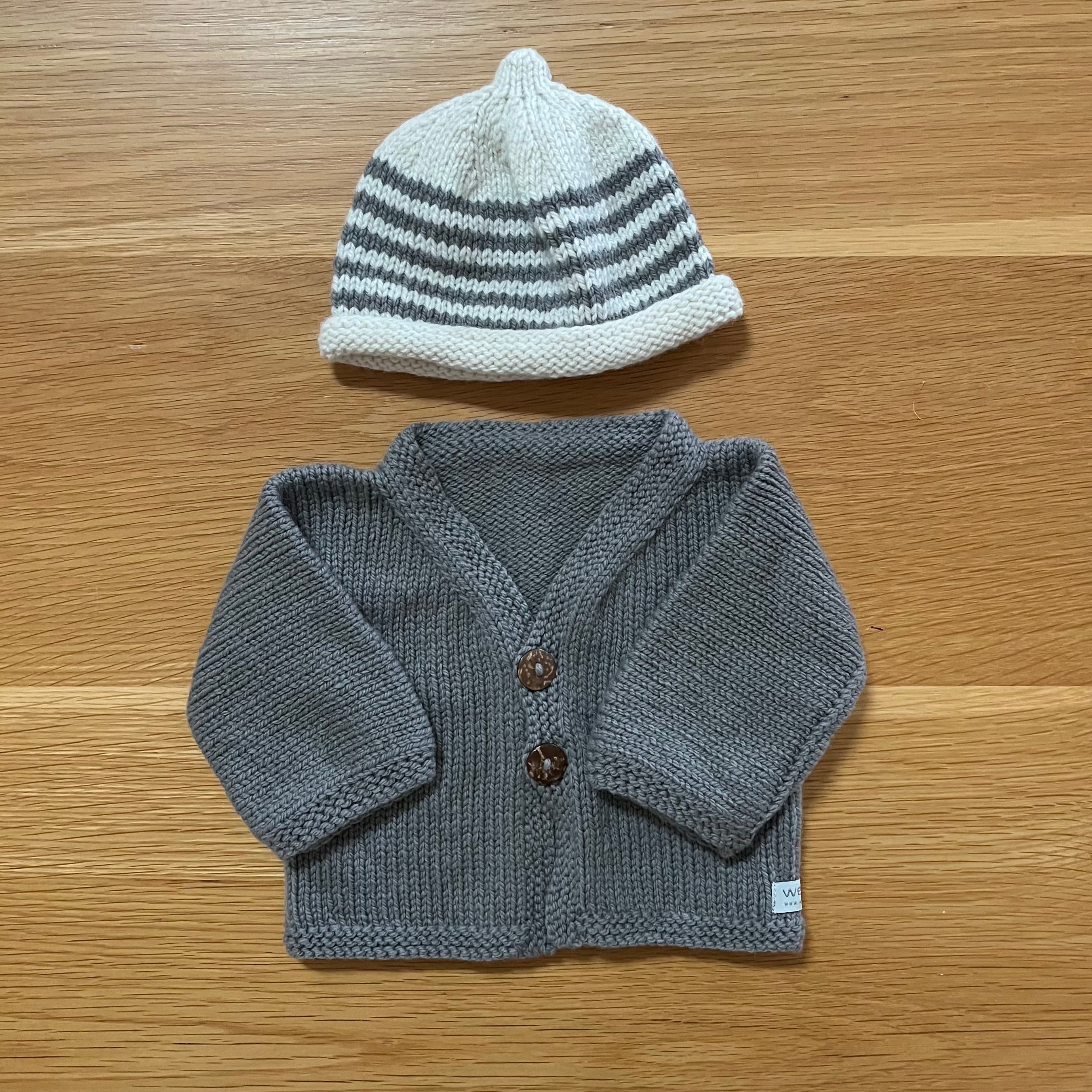 Baby Cardigan and Beanie Set