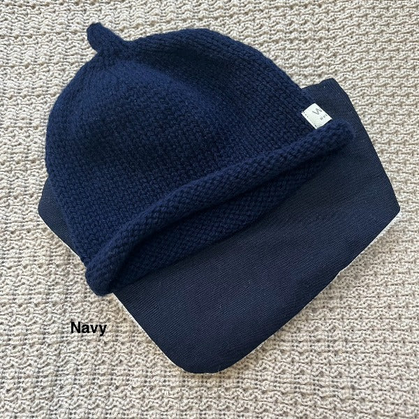 Beanie Dribble Bib Set Navy