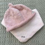 Beanie Dribble Bib Set Pink